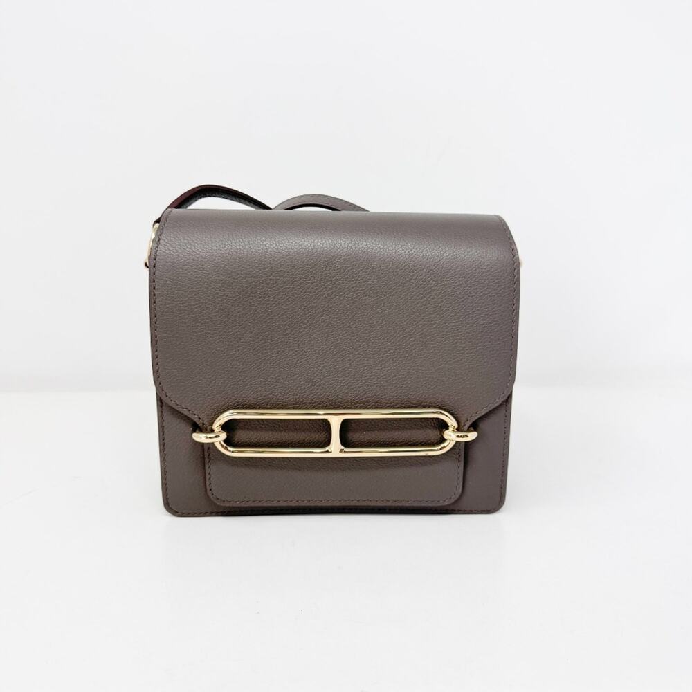 Hermes Mini Roulis 18 Shoulder Bag Etain